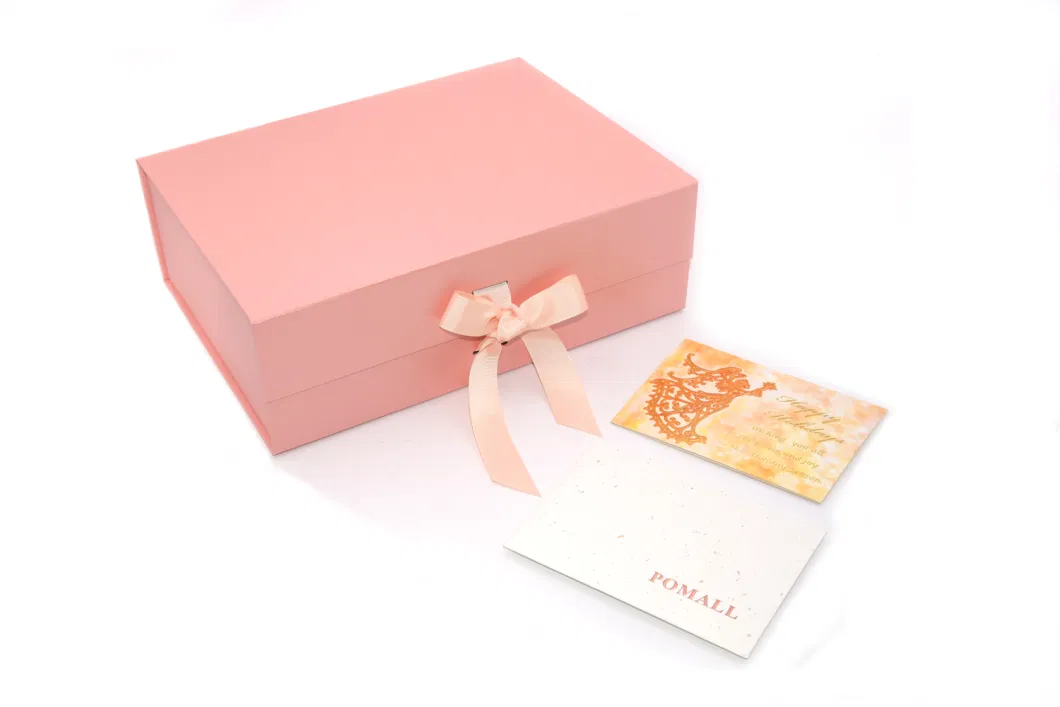 Custom Logo Flip Foldable Rigid Cardboard Packaging Large Luxury Black Folding Book Shaped Magnetic Closure Lid Paper Gift Box