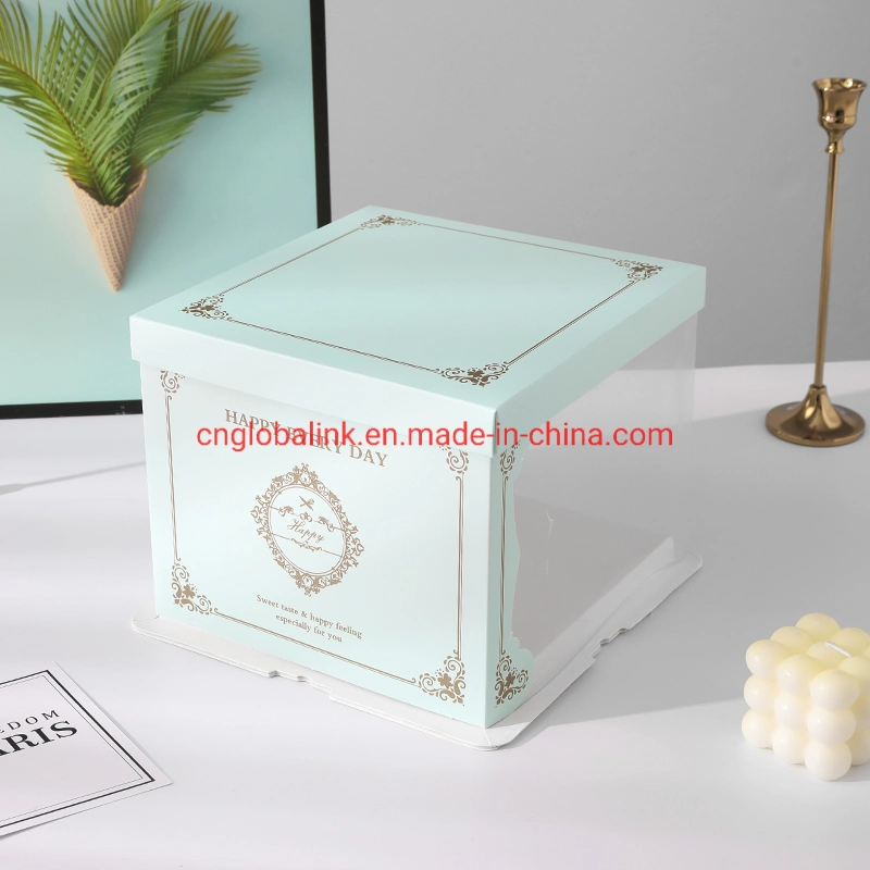 Cake Packaging Birthday Custom Clear Tall Transparent Cakes Boxes in Bulk 6/8/10 Inch