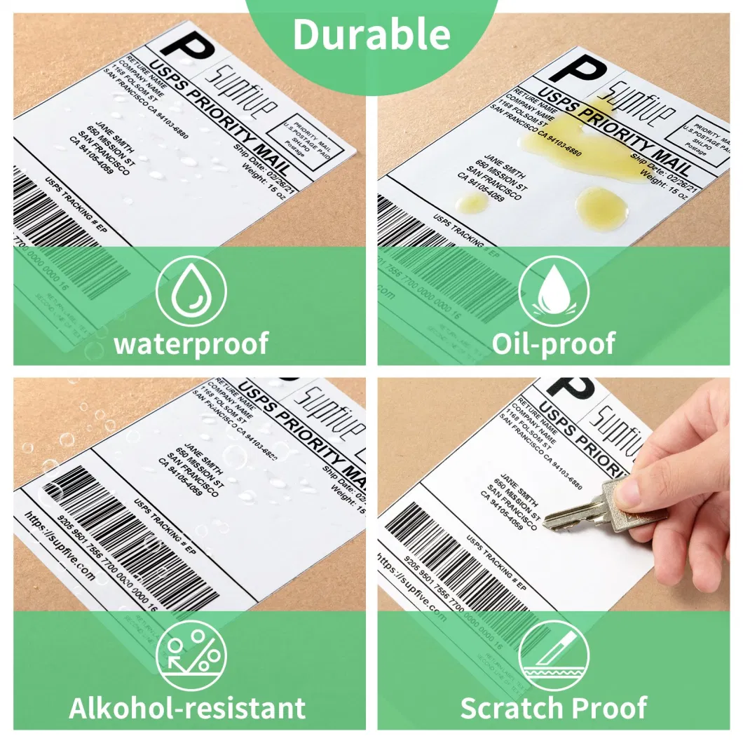 A6 100*150*500PCS Thermal Label Waterproof Thermal Waybill Shipping Sticker Label Paper