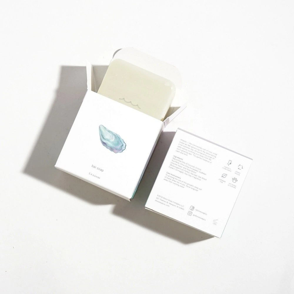 Custom Print White Cardboard Luxury Travel Bamboo Gift Soap Shipping Packaging Box