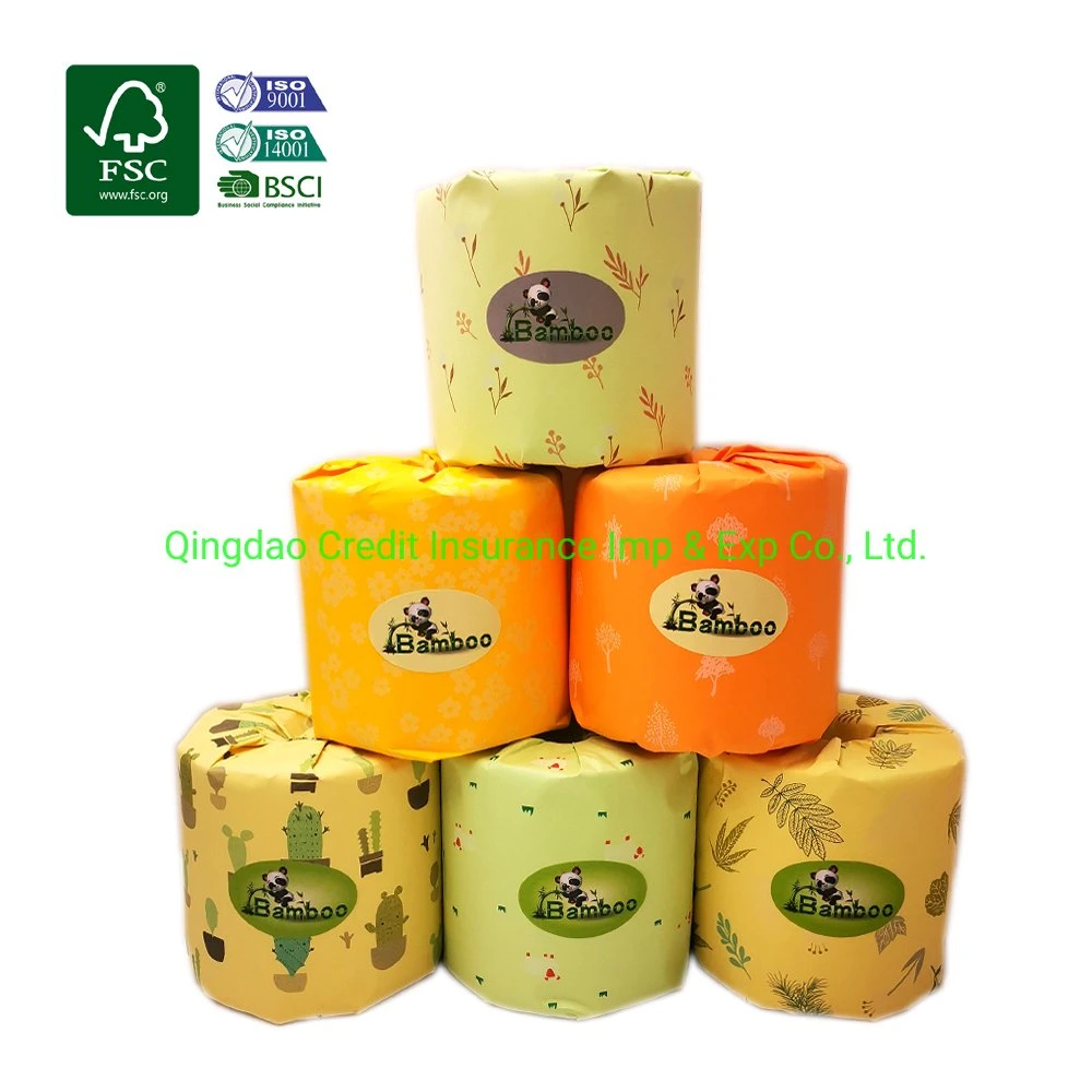 Unbleached Ecological Bamboo Toilet Paper Custom Logo