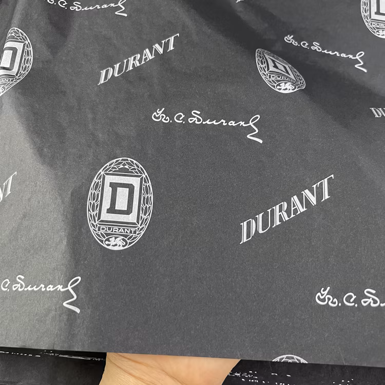Custom Gold/Silver/Black Brand Logo Printing Gift Wrapping Tissue Paper for Gift/Cloth Packaging