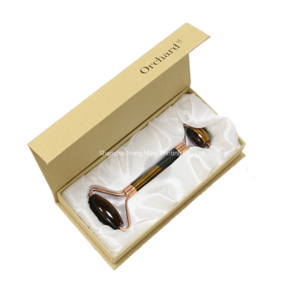 Custom Luxury Small Paper Gift Foam Insert Magnetic Flap Book Style Box for Facial Roller Packaging
