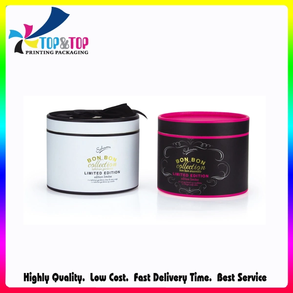 Custom Wholesale Round Tube Packaging Rigid Cylinder Paper Box for Perfume Bottles