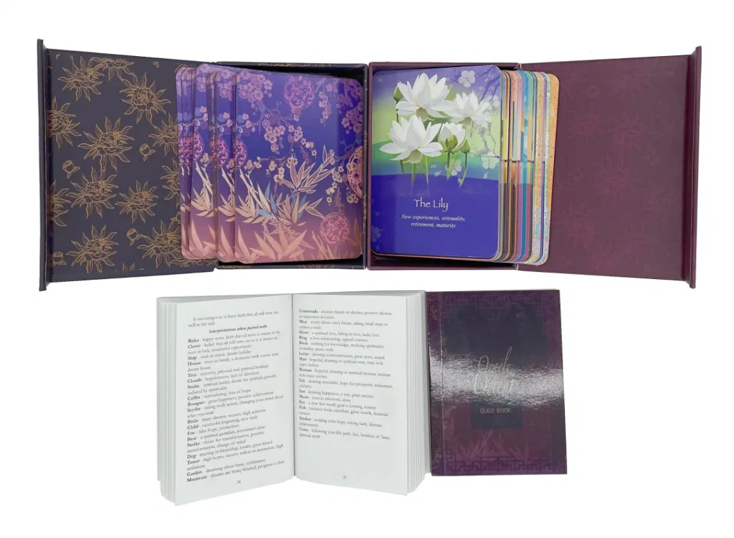 Custom Educational English Mini Book Deluxe Magnetic Gift Box Playing Cards Packaging Box