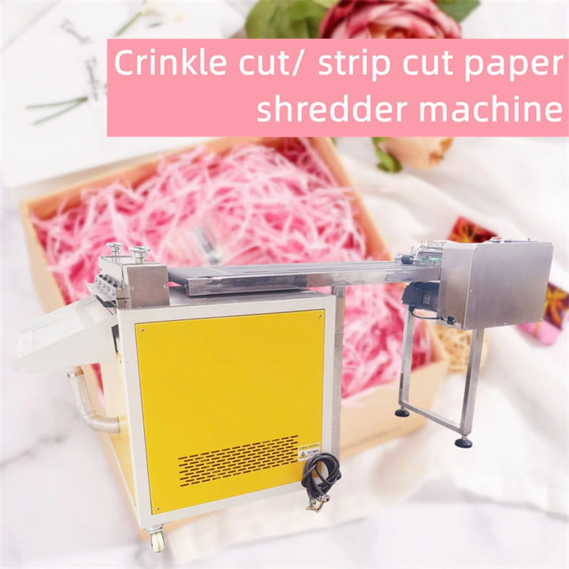 High Quality Crinkle Strip Cut Crinkle Paper Shredder Grinding Raffia Crinkle Shredded Cut Machine for Filling Gift Boxes