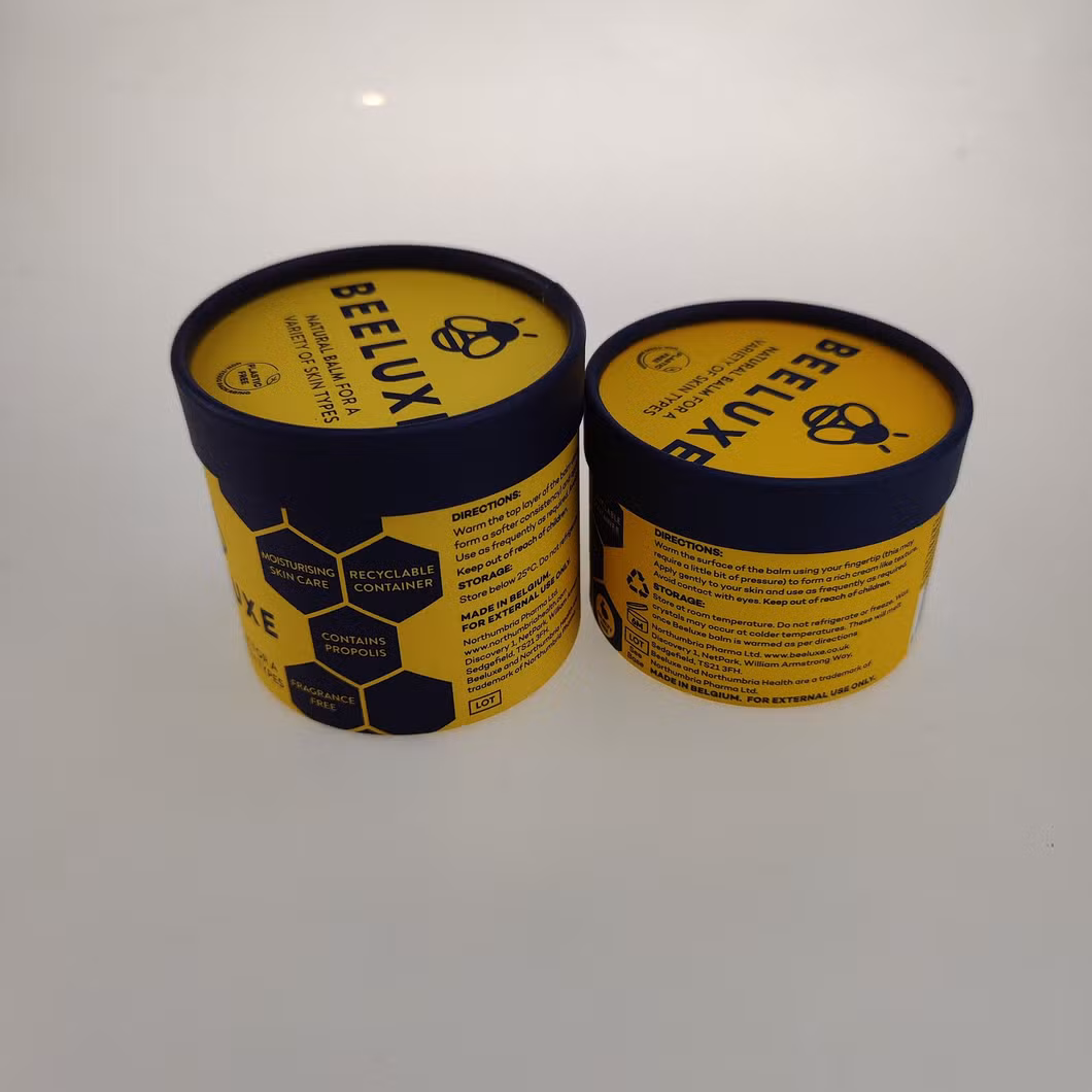 Custom Cardboard Cmyk Lid and Base Gift Case Cylindrical Box