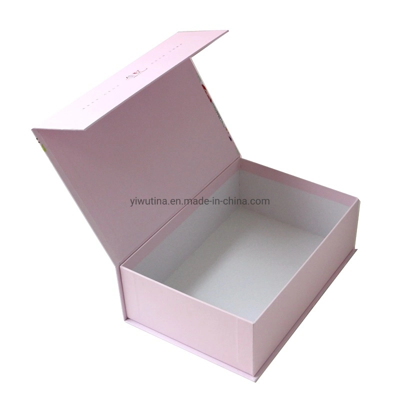 Wholesale Big Luxury Book Shaped Cardboard Wedding Gift Packing Box Custom Logo Printed Large Empty Rigid Paper Clamshell Magnetic Packaging Gift Box