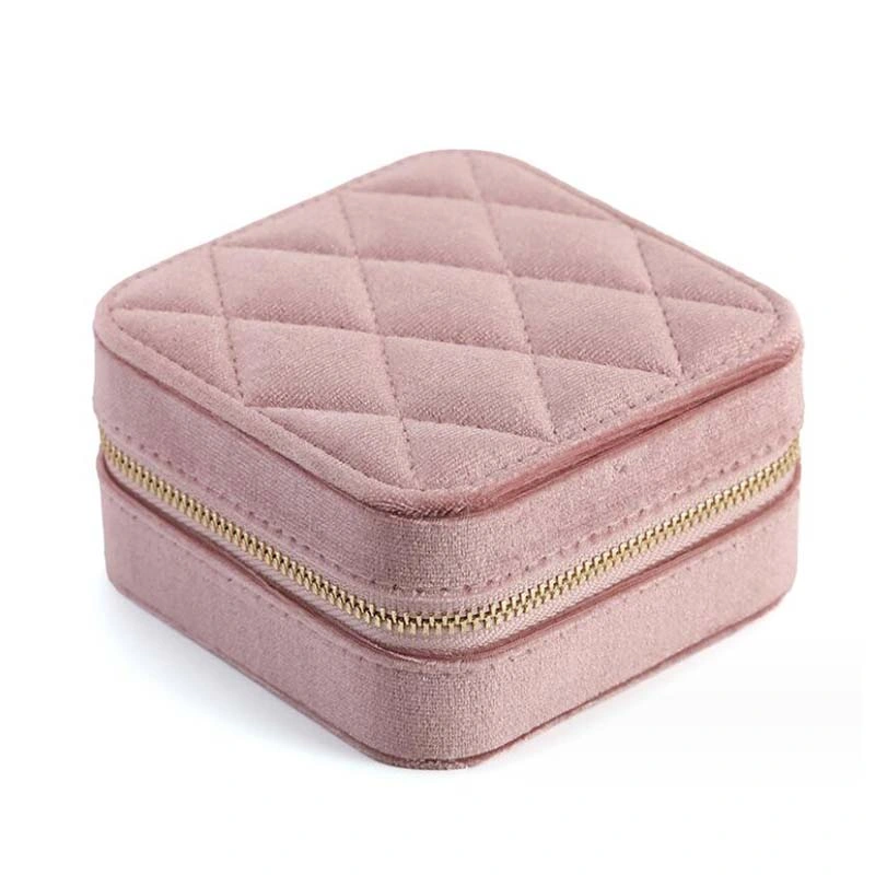 Personalized Jewelry Case Travel Jewellery Organizer Velvet Jewelry Box Wholesale