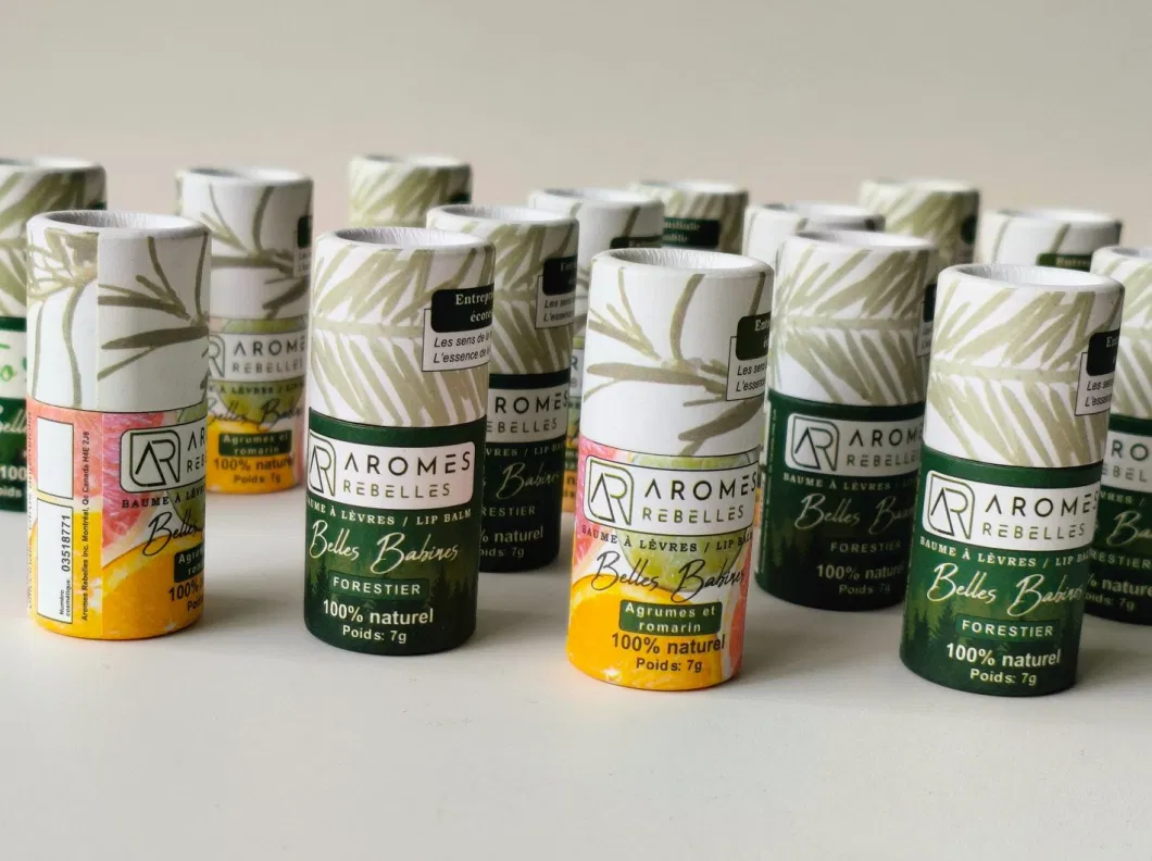 Custom Recycled Cylinder Eco Friendly Lip Balm Tube for Incense Stick Packaging