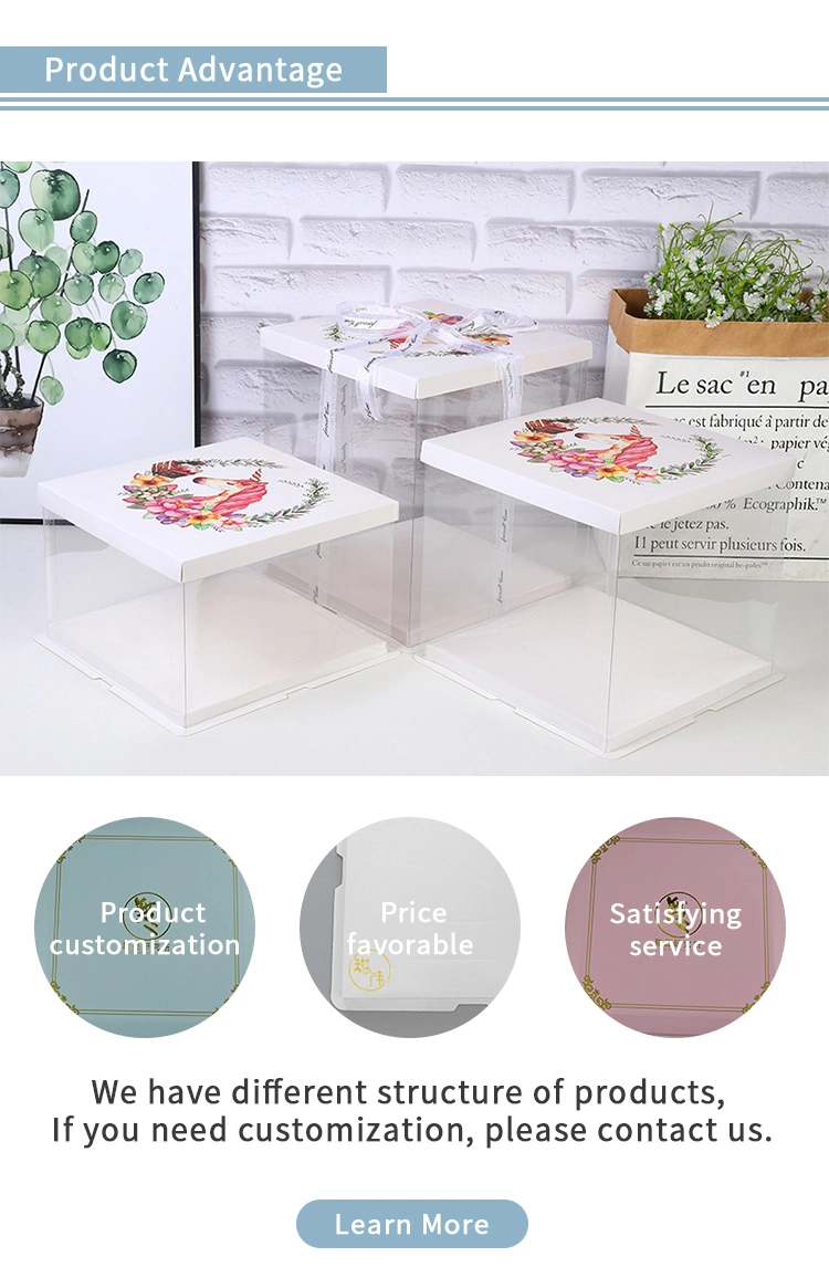 Disposable Plastic Cake Container Boxes for Cup Cake Clear Gift Pastry Packaging Round Swiss Roll Custom Transparent in Bulk