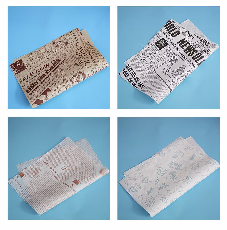 Wholesale Customized Eco Friendly Greaseproof Water Proof Deli Pizza Fried Chicken Food Wrapping Paper