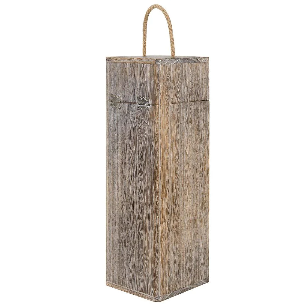 Customization Wood/Wooden Gift Box with Rope Handle for Red Wine Packing/Storage
