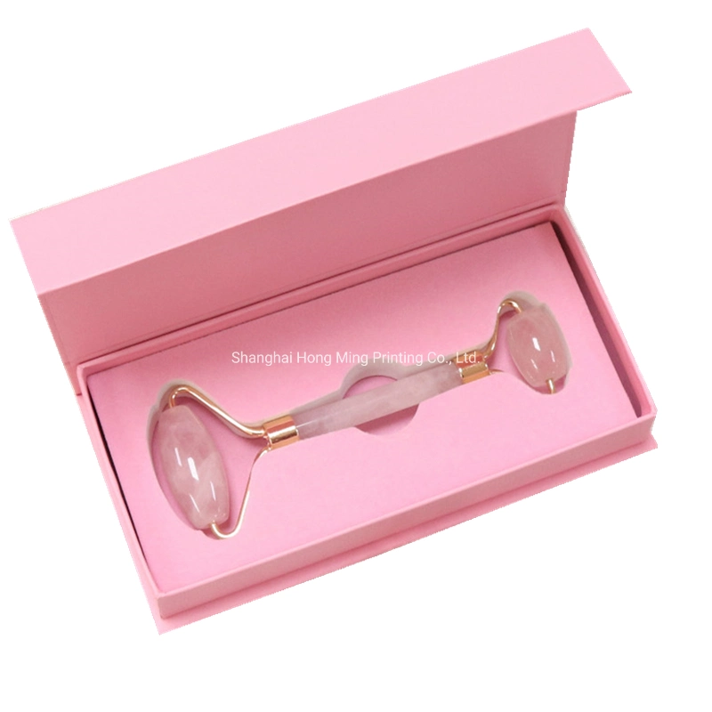 Custom Luxury Small Paper Gift Foam Insert Magnetic Flap Book Style Box for Facial Roller Packaging