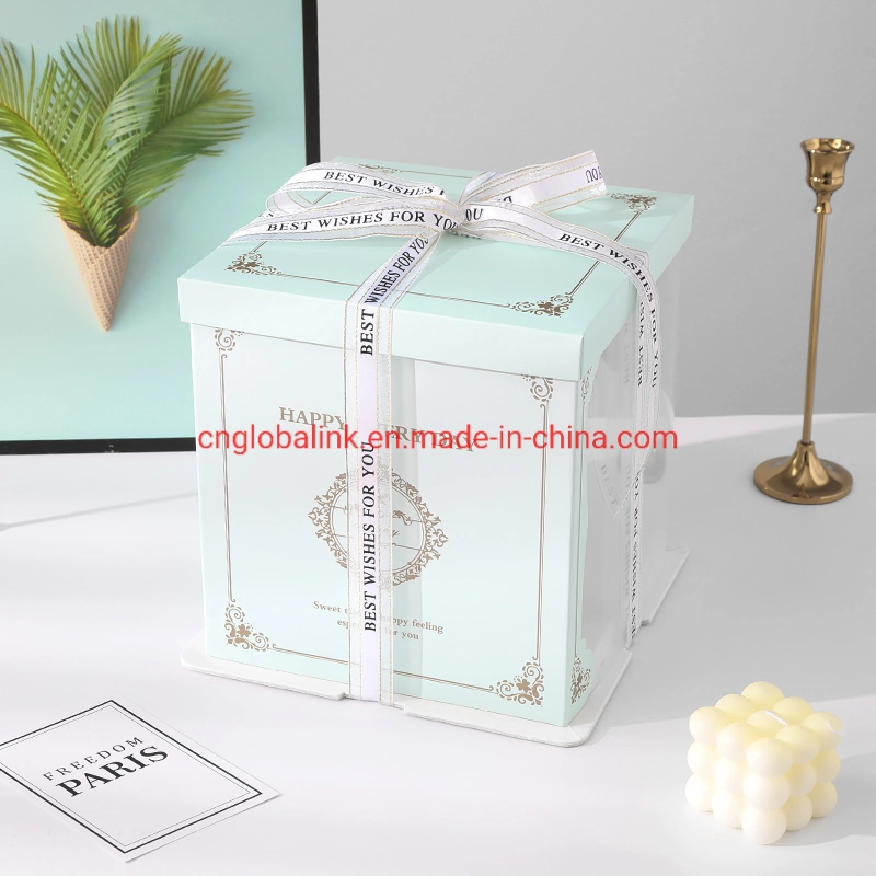 Cake Packaging Birthday Custom Clear Tall Transparent Cakes Boxes in Bulk 6/8/10 Inch