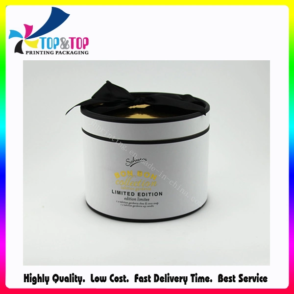 Custom Wholesale Round Tube Packaging Rigid Cylinder Paper Box for Perfume Bottles