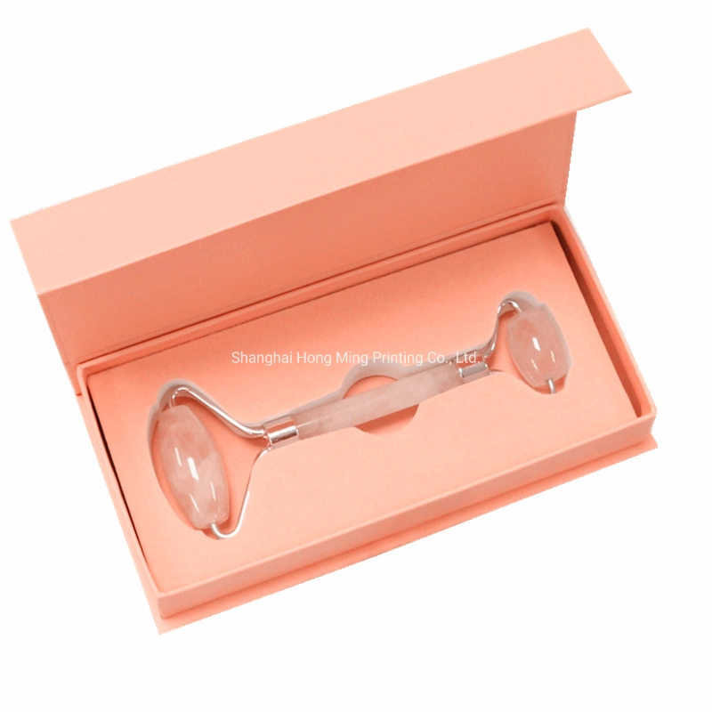 Custom Luxury Small Paper Gift Foam Insert Magnetic Flap Book Style Box for Facial Roller Packaging
