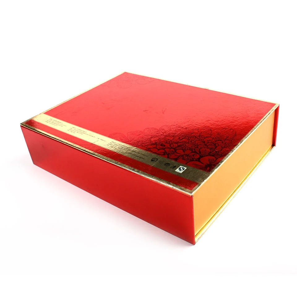 Factory Custom Cardboard Book Type Gift Box Packaging Tea Magnet Lid Box