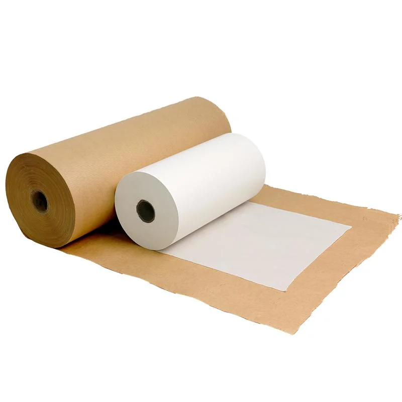 Eco Friendly Recyclable Packaging Materials 70GSM 80GSM White Black Brown Wrapping Roll Kraft Honeycomb Paper.