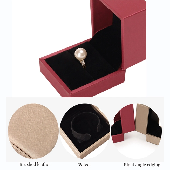 Custom Logo Wholesale Luxury Faux Leather Blue Jewelry Earrings Bracelet Necklace Ring Packaging Storage Gift Jewellry Boxes