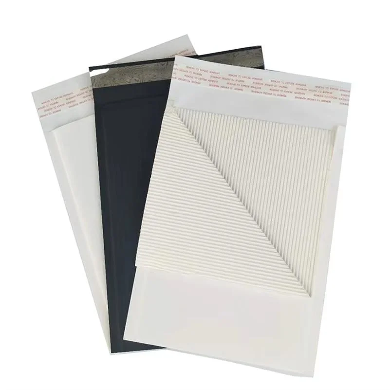 100% Biodegradable Kraft Cardboard Paper Bags Rigid Mailer Packaging Corrugated Paper Cushion Bag Envelope Style