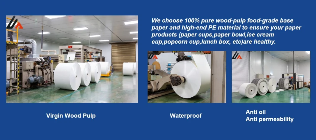 Disposable Wholesale Juice Cold Drink Coffee Paper Cup Fan PE Coating Cupstock Roll Paper Cup Raw Material