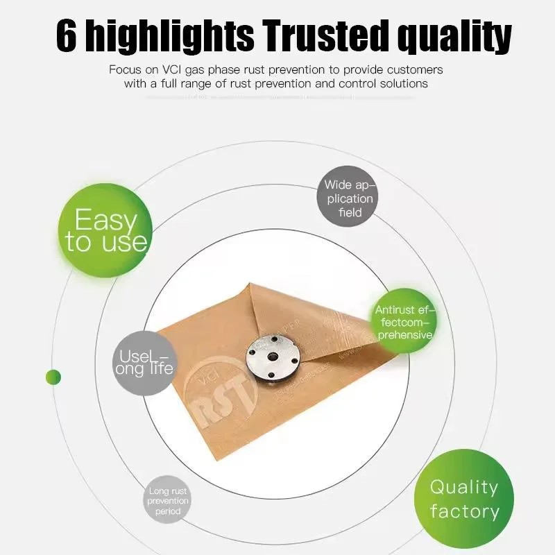 Vci Wrapper Kraft Paper Antirust Vci Paper for Black Metal Products Metal Corrosion Prevention Antirust Rustproof Vci Wrap
