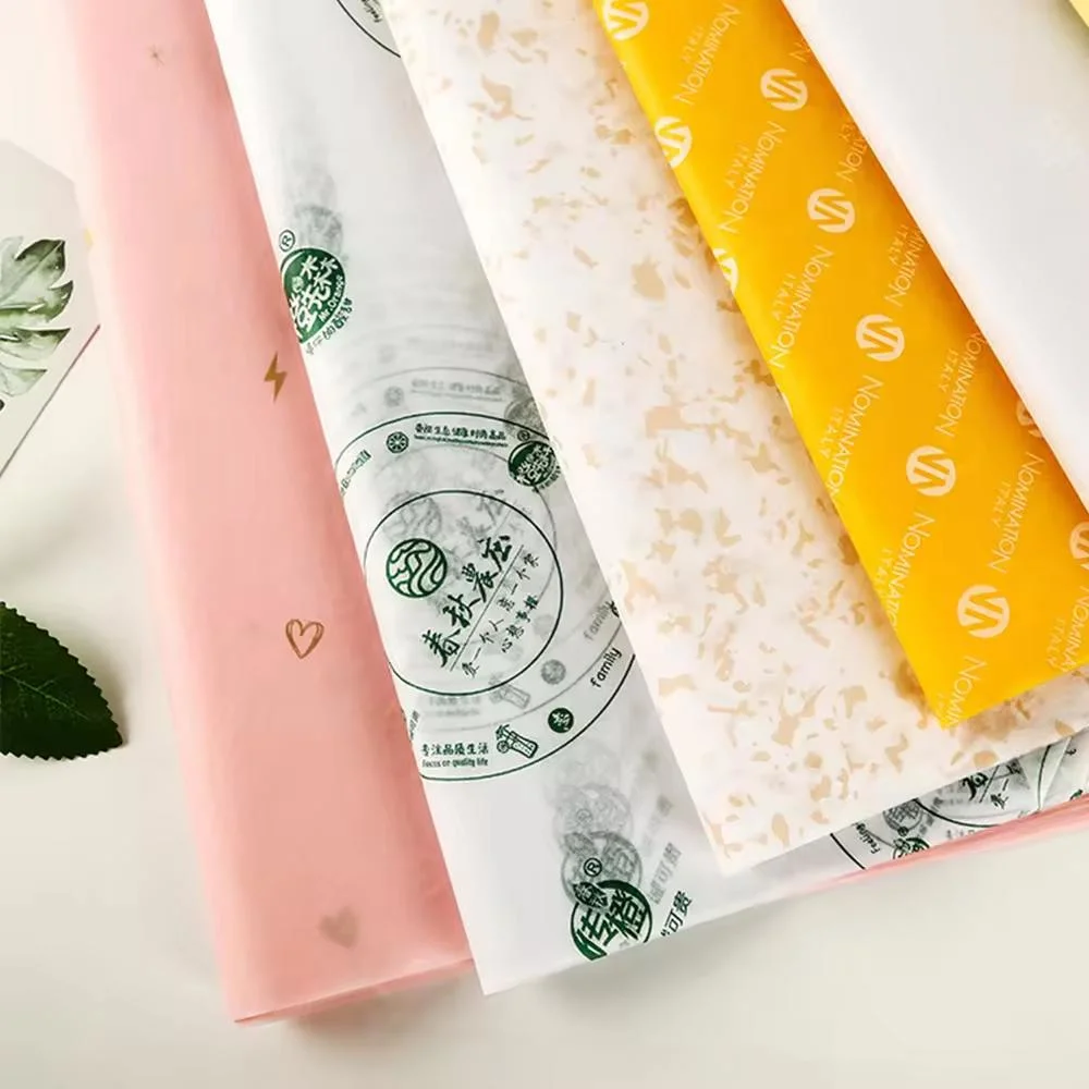 Custom Gold Foil Logo Branded Gift Wrapping Paper for Clothing Packaging Tissue Paper Printed Logo