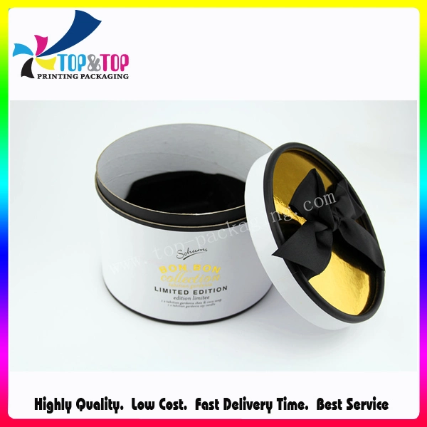 Wholesale Special Fancy Paper Cylinder Gift Round Box with Lid Ridid Flower Packaging Box