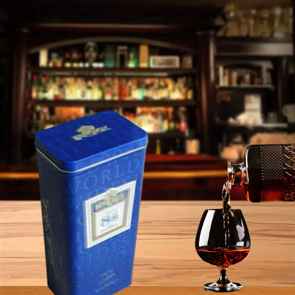 Custom Tinplate Bottle Wine Tin Case Container Metal Wine Packaging Gift Box for Wine