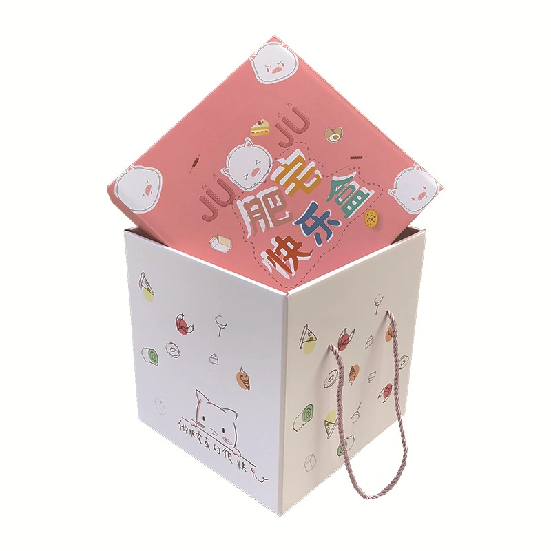 Eco-Friendly Corrugated Cardboard Paper Packaging Box Blind Box Large Carton Box with Handle
