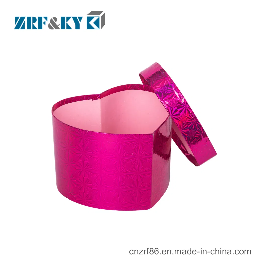 Custom Luxury Rigid Heart Shape Clear Window Paper Gift Packaging Box