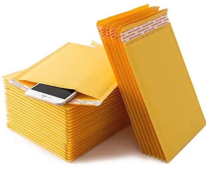 Wholesale OEM ODM Custom Logo Kraft Paper Mailer Cardboard Shipping Postage Seal Water Glue Envelope Packaging Envelope