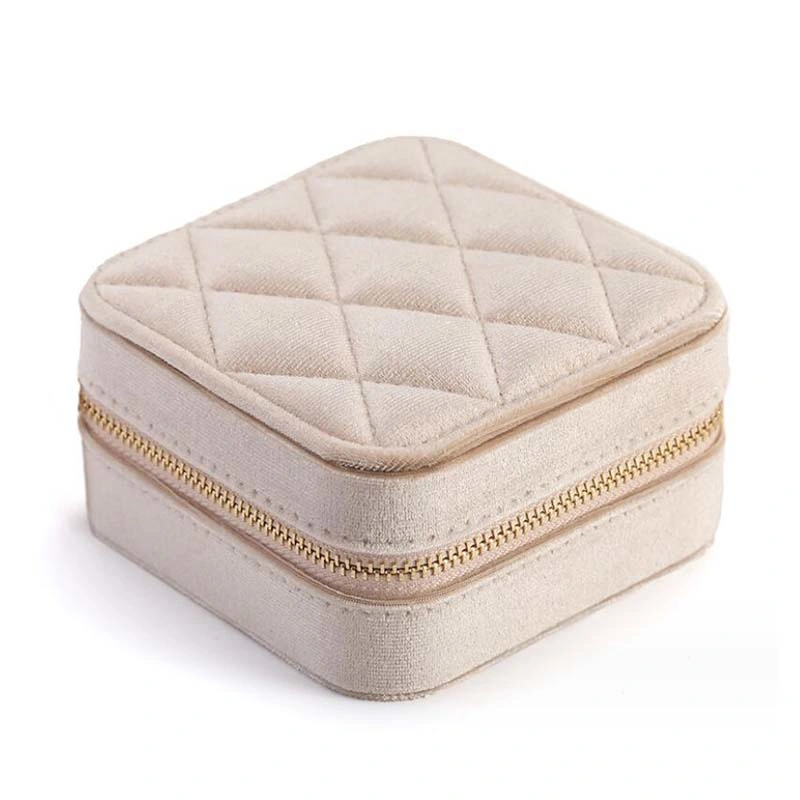 Personalized Jewelry Case Travel Jewellery Organizer Velvet Jewelry Box Wholesale