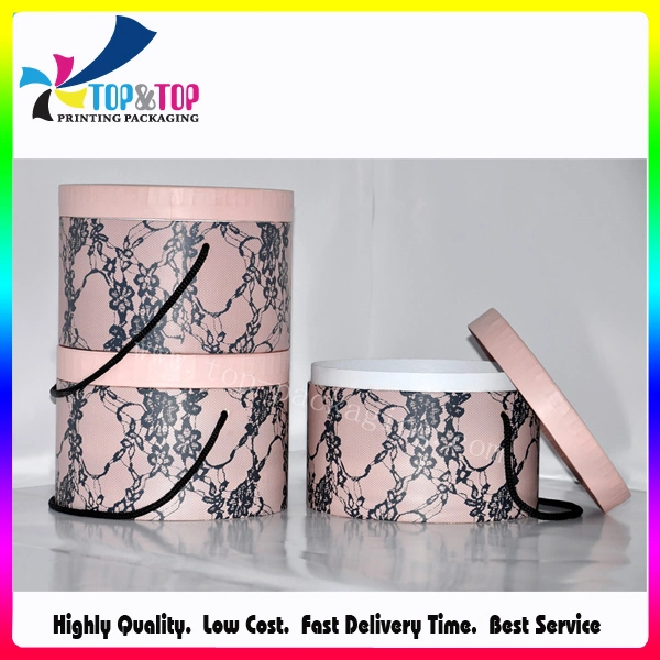 Wholesale Special Fancy Paper Cylinder Gift Round Box with Lid Ridid Flower Packaging Box