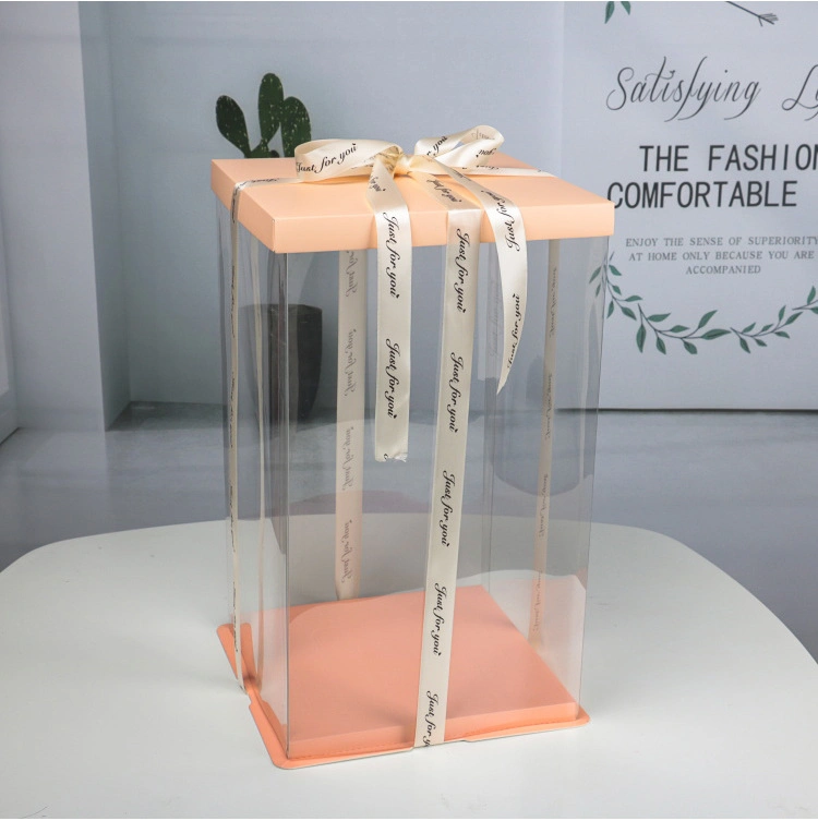 Customizable Cake Boxes Cake Box Plastic Mini Cake Boxes Bulk Pet PVC Transparent Boxes