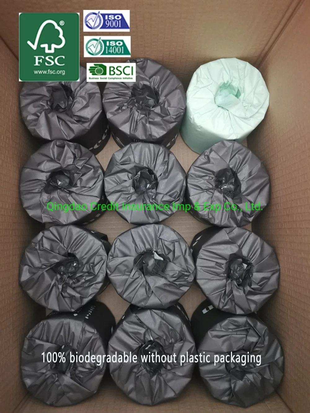 Unbleached Ecological Bamboo Toilet Paper Custom Logo