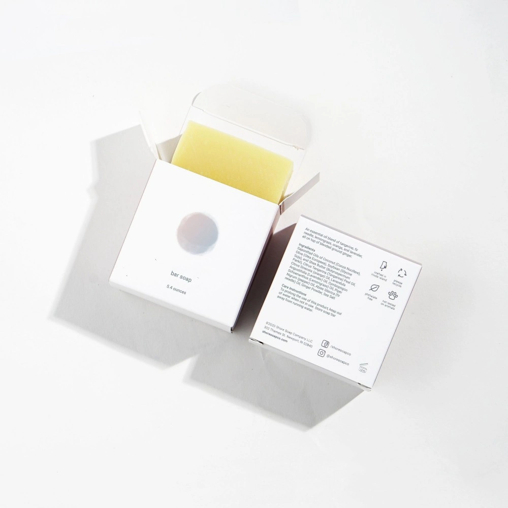 Custom Print White Cardboard Luxury Travel Bamboo Gift Soap Shipping Packaging Box