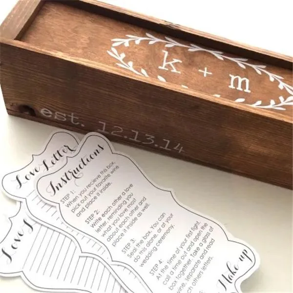Personalized Wedding Gift Wine Box Ceremony Single Bottle Luxury Wine Box