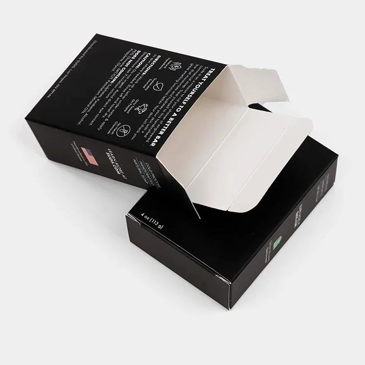 Wholesale Luxury Printing Logo White Black Brown Kraft Paper Box Packaging for Cosmetic