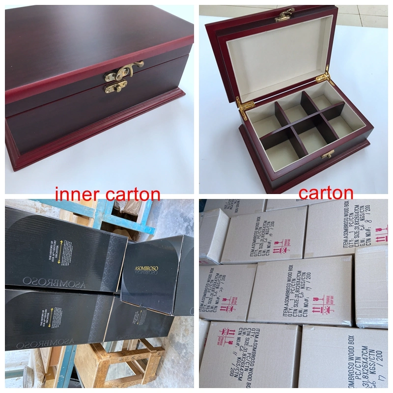 Personalized Luxury Brown Leather Wooden Cigar Package Box Luxury Humidor Cigar Wine Storage Box