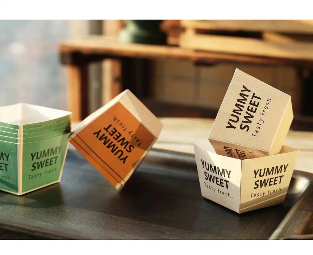 Creative Cake Paper Cup Wedding Dessert Table Square Cake Box