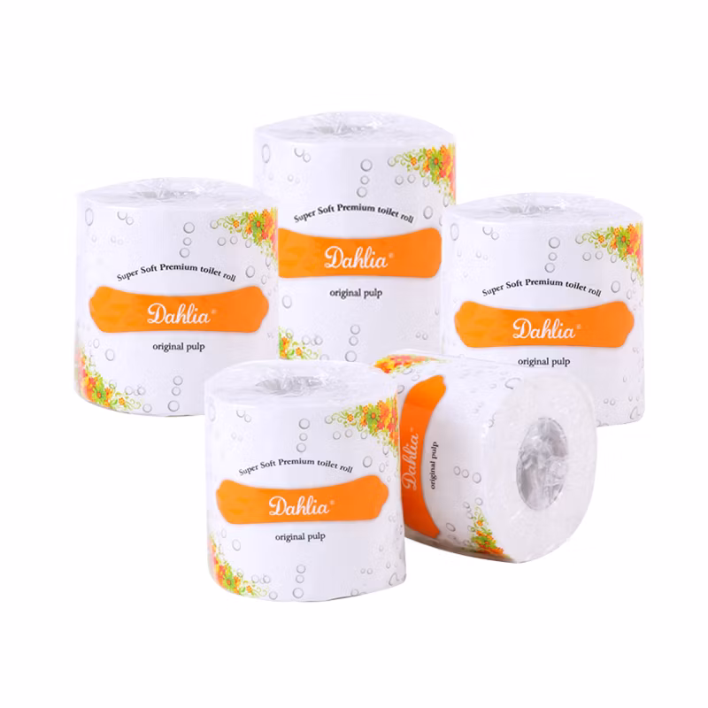 Tree Free Eco-Friendly Bamboo Toilet Paper Roll 3-Ply with Plastic Free Packaging Septic Safe Biodegradable Bath Tissue