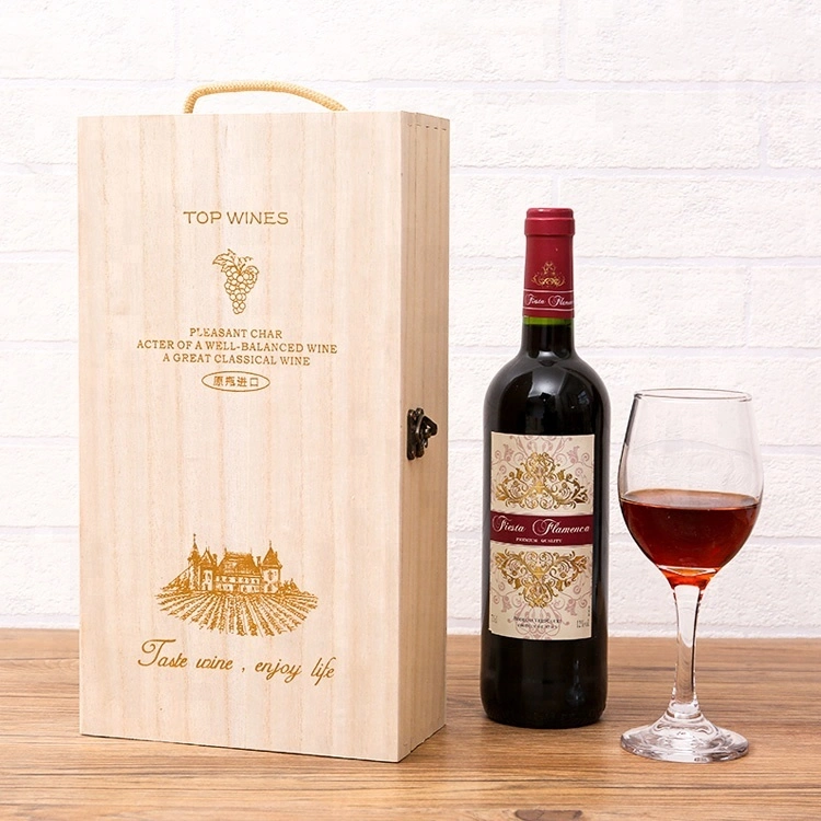High Quality Customized Single Wooden Gift Box for Red Wine
