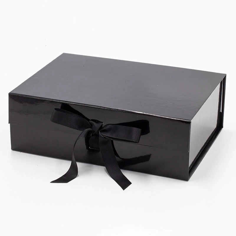 Custom Luxury Valentine′ S Day Packaging Foldable Magnetic Closure Gift Box with Lid and Ribbon