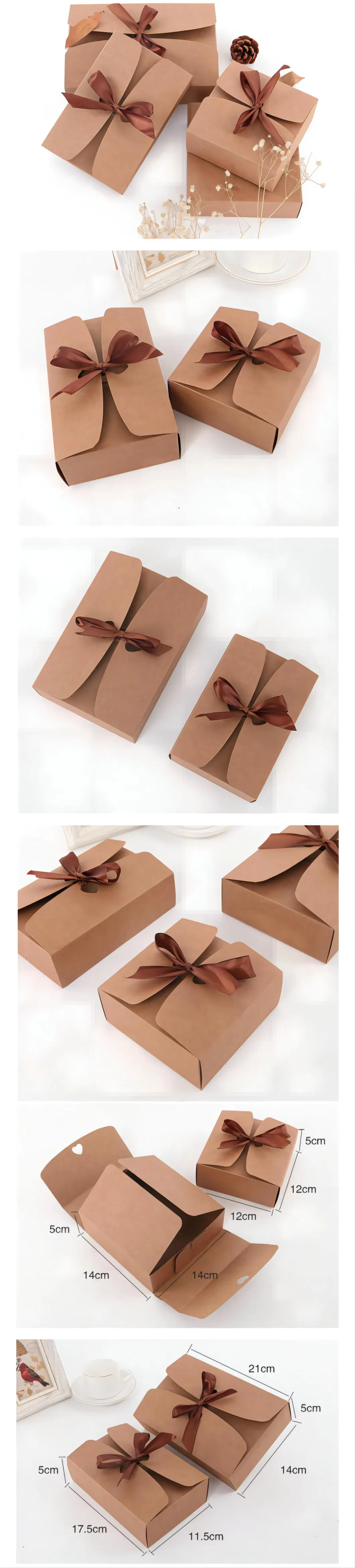 FSC Custom Recycled Brown Kraft Paper Waste Box Tea Coffee Cosmetic Soap Cooking Utensil Sponge Clothes Packing Packaging Carton Box