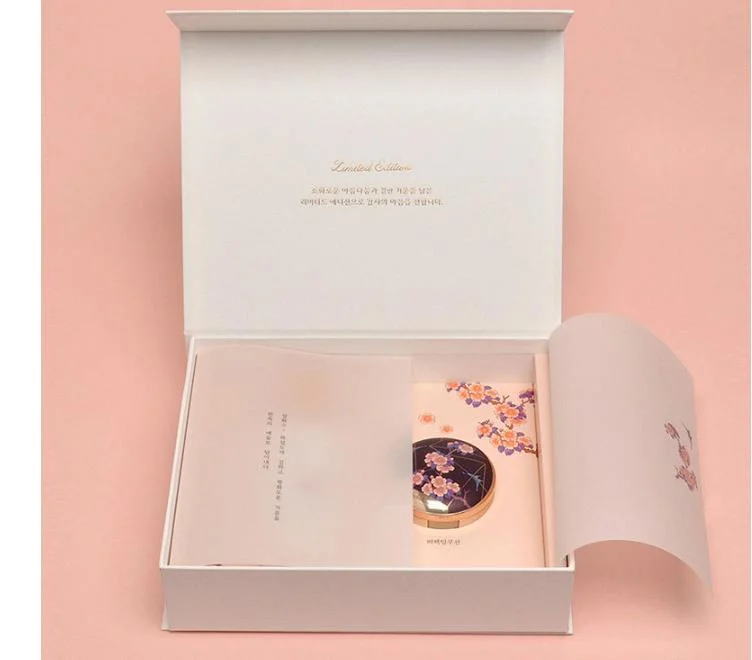 Custom Clamshell Beauty Makeup Set Instrument Set Box Gift Box Hot Stamping Magnet Box Wine Glass Packaging Box