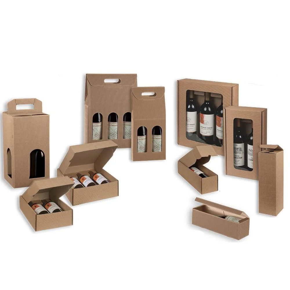 Custom Red Wine Glass Box 3 Bottle Packaging Gift Beer Carton Luxury Shipping Paper Cardboard Wine Boxes