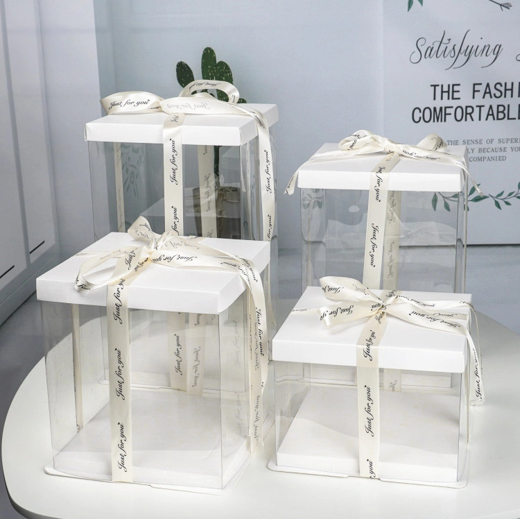 Customizable Cake Boxes Cake Box Plastic Mini Cake Boxes Bulk Pet PVC Transparent Boxes
