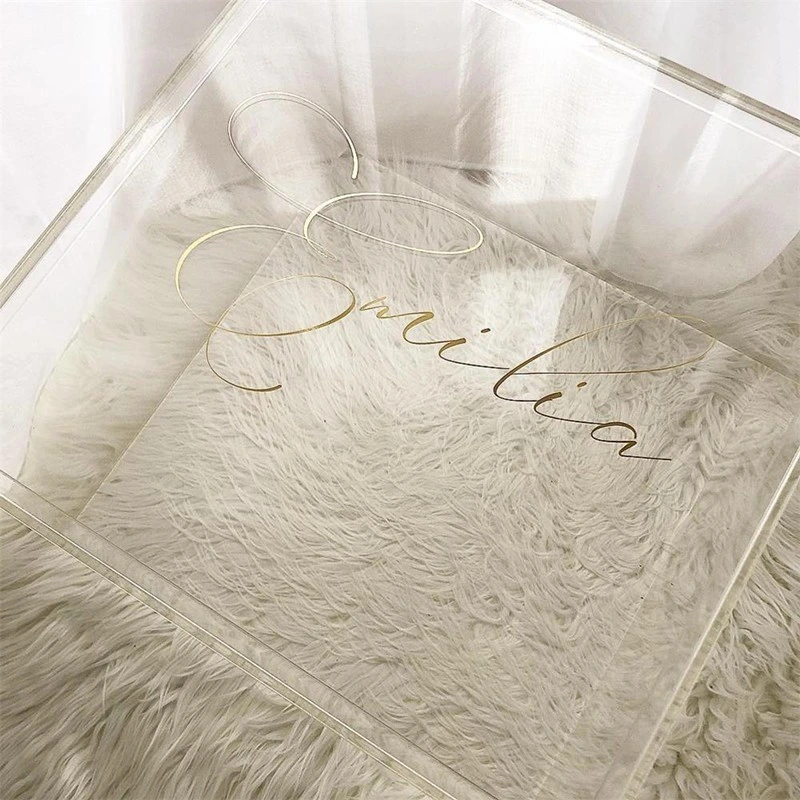 White Acrylics Box Acrylic Wedding Storage Box Personalized Name Wedding Card Box Event Decoration